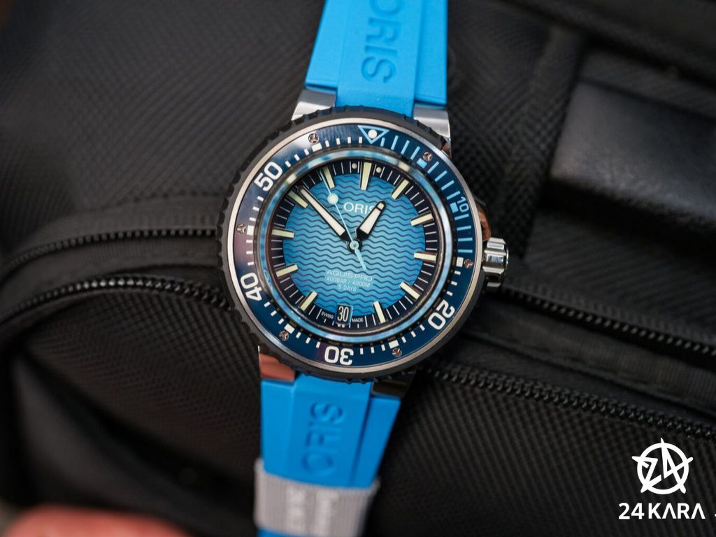 Giới thiệu đồng hồ Oris AquisPro 4000m 01 400 7777 7155 mới