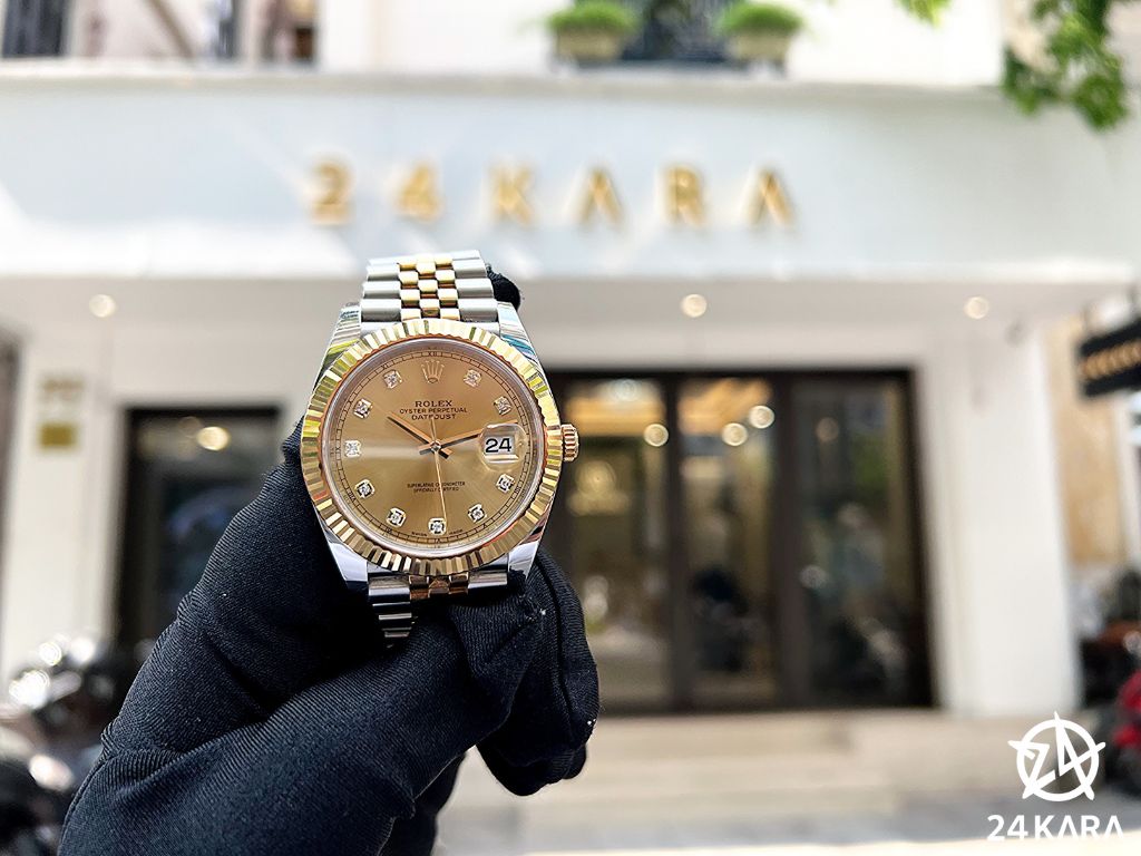 Review chi tiết đồng hồ Rolex Datejust M126333-0012 Oystersteel và vàng gold
