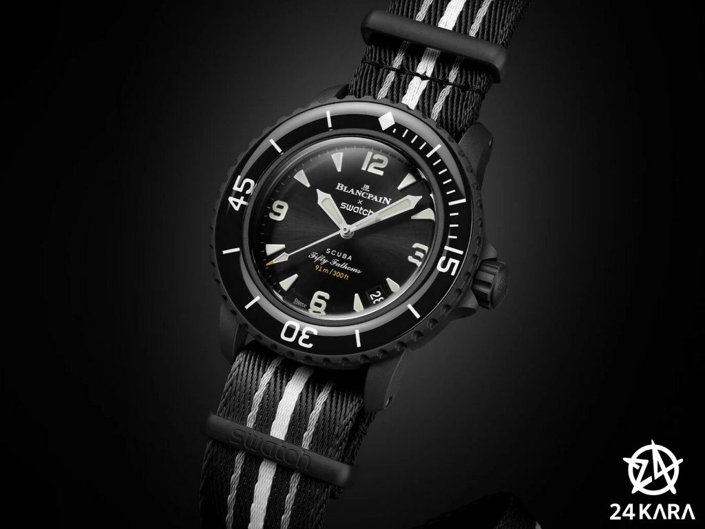 Giới thiệu đồng hồ Blancpain x Swatch Scuba Fifty-Fathoms Ocean of Storms SO35B400 mới