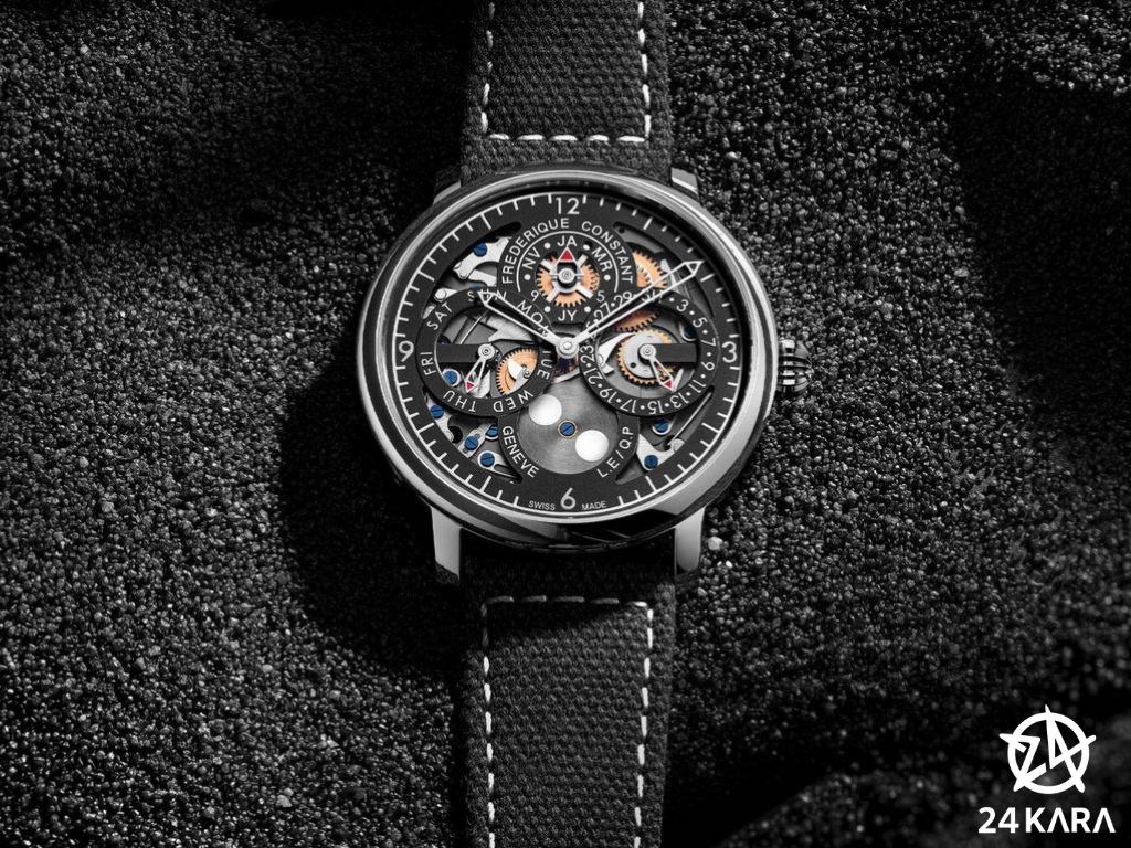 Giới thiệu đồng hồ Frederique Constant Slimline Perpetual Calendar Manufacture Skeleton by Peter Speake FC-775PS4S6 mới