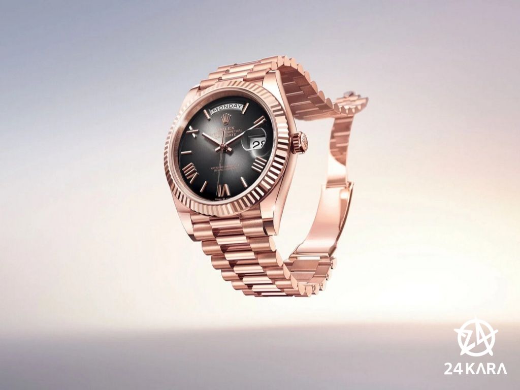 Rolex Day-Date 40 Everose Gold 228235 - Sự hấp dẫn từ vỏ vàng hồng đến mặt số Slate Ombré độc đáo!