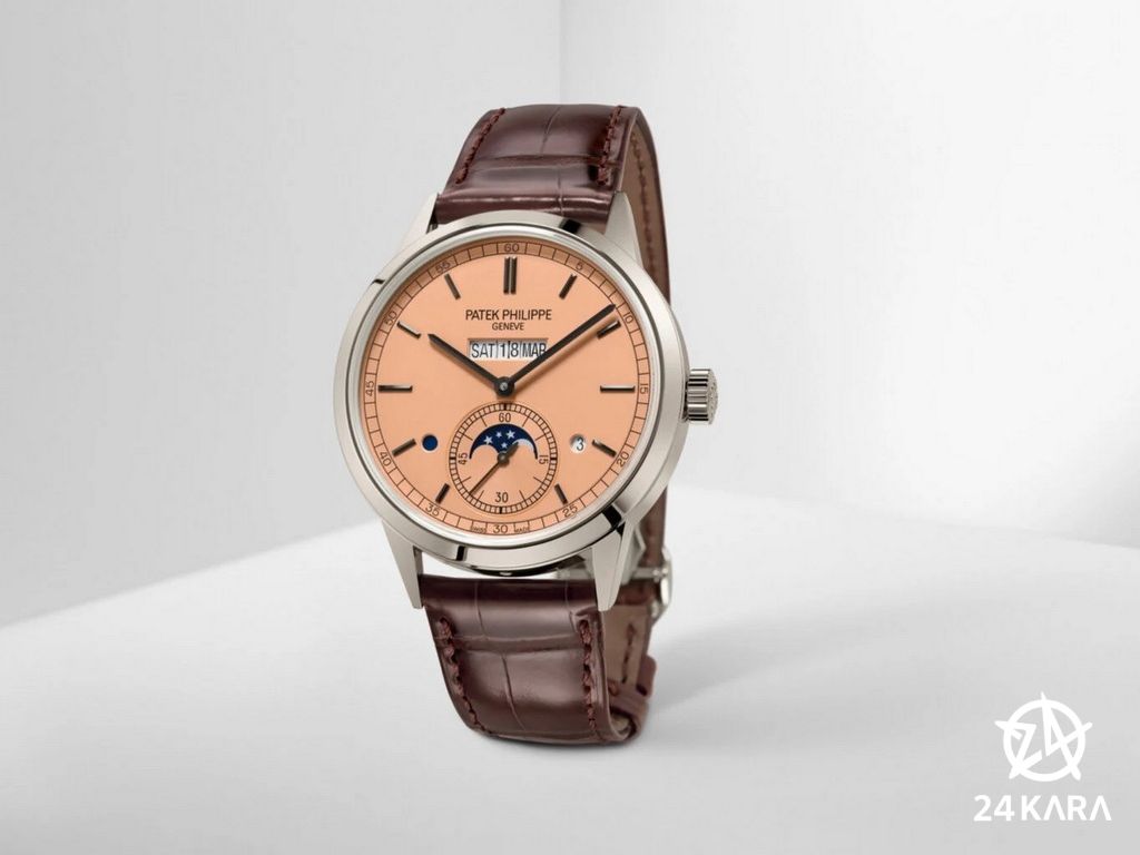 Khám phá vẻ đẹp đầy mê hoặc của Patek Philippe 5236P In-line Perpetual Calendar Salmon Dial 5236P-010 mới