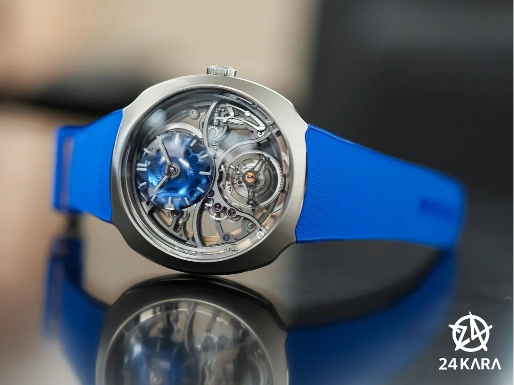 Giới thiệu đồng hồ H. Moser & Cie. Streamliner Cylindrical Tourbillon Skeleton Alpine Limited Edition 6811-1200 mới