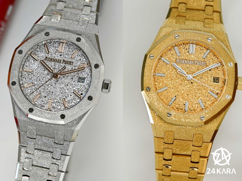 Giới thiệu bộ đôi đồng hồ Audemars Piguet Royal Oak Frosted Gold Selfwinding 34mm mới