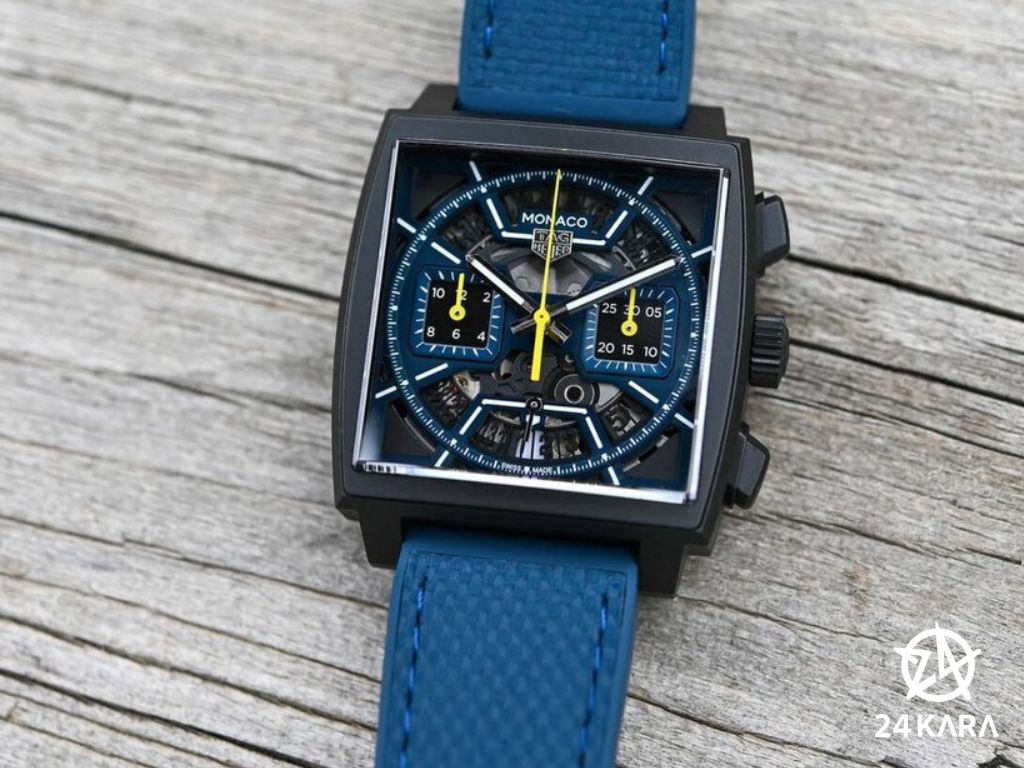 Giới thiệu đồng hồ TAG Heuer Monaco Chronograph Skeleton Dark Blue CBL2188.FT6261 mới