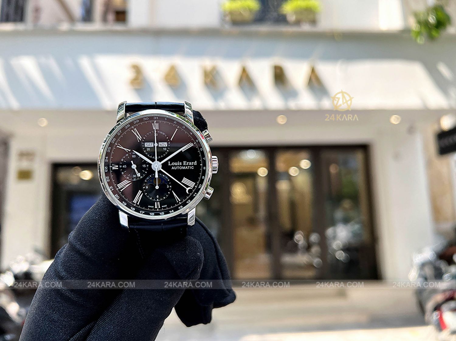 Review chi tiết Louis Erard Excellence 80 231 AA 02 complete calendar chronograph