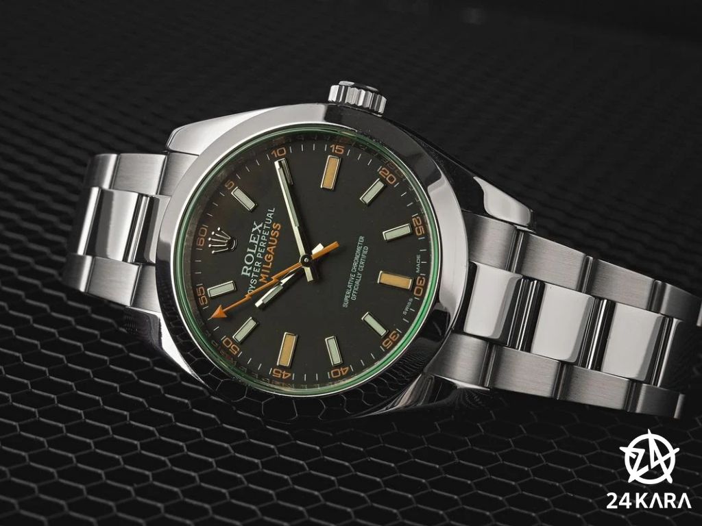 Review chi tiết Rolex Milgauss M116400GV-0001 Z-Black Green Sapphire Chống Từ