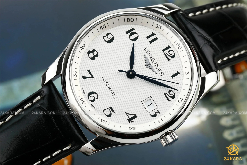 Review chi tiết Longines Master Collection L2.793.4.78.3 Cọc Số Học Trò Ả Rập Mặt Trắng