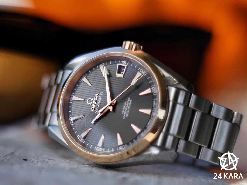 Review chi tiết Omega Seamaster Aqua Terra 150m Co‑Axial 231.20.39.21.06.003 Vàng Hồng 18K 38.5mm Mặt Số Nâu Xám