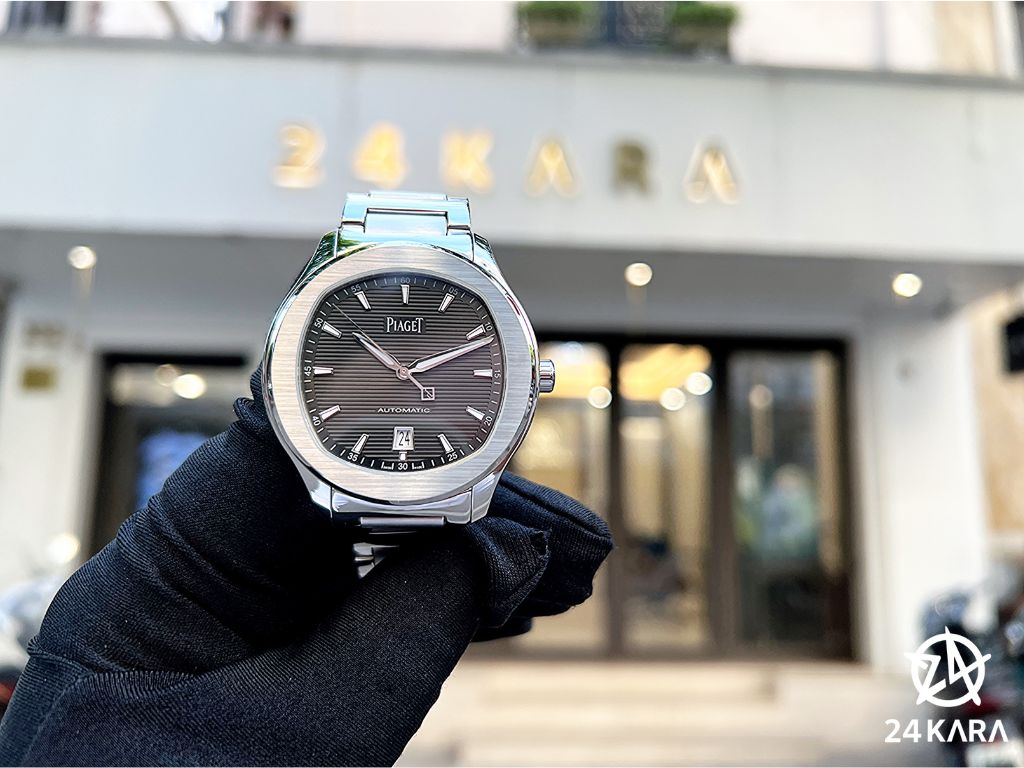 Review chi tiết đồng hồ Piaget Polo Date G0A41003 Ghi Xám