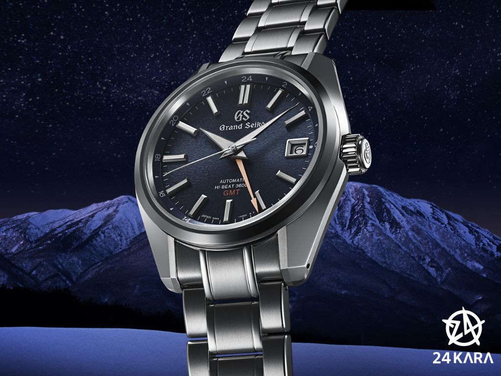 Review chi tiết Grand Seiko Heritage Collection SBGJ235 GMT Hi-beat 36000 Iwate Blue