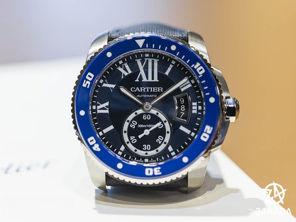 Review chi tiết đồng hồ Cartier Calibre De Cartier Diver Blue WSCA0010 42mm
