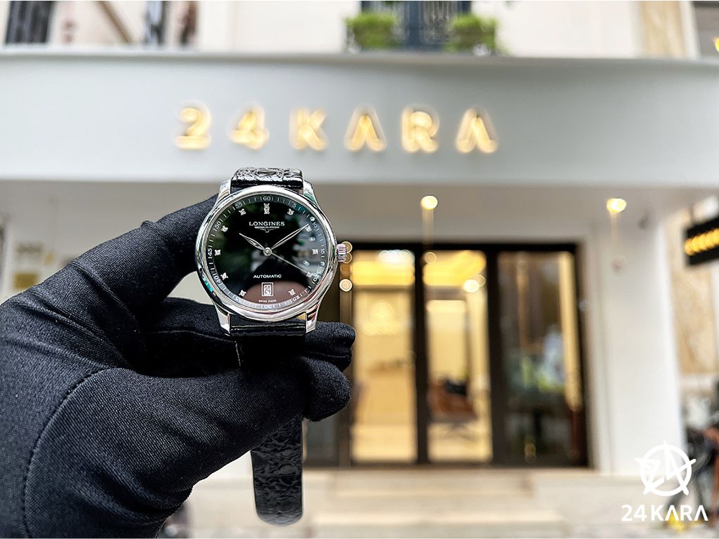 Review chi tiết Longines Master Collection L2.628.4.57.6 Dây Da Nạm Kim Cương
