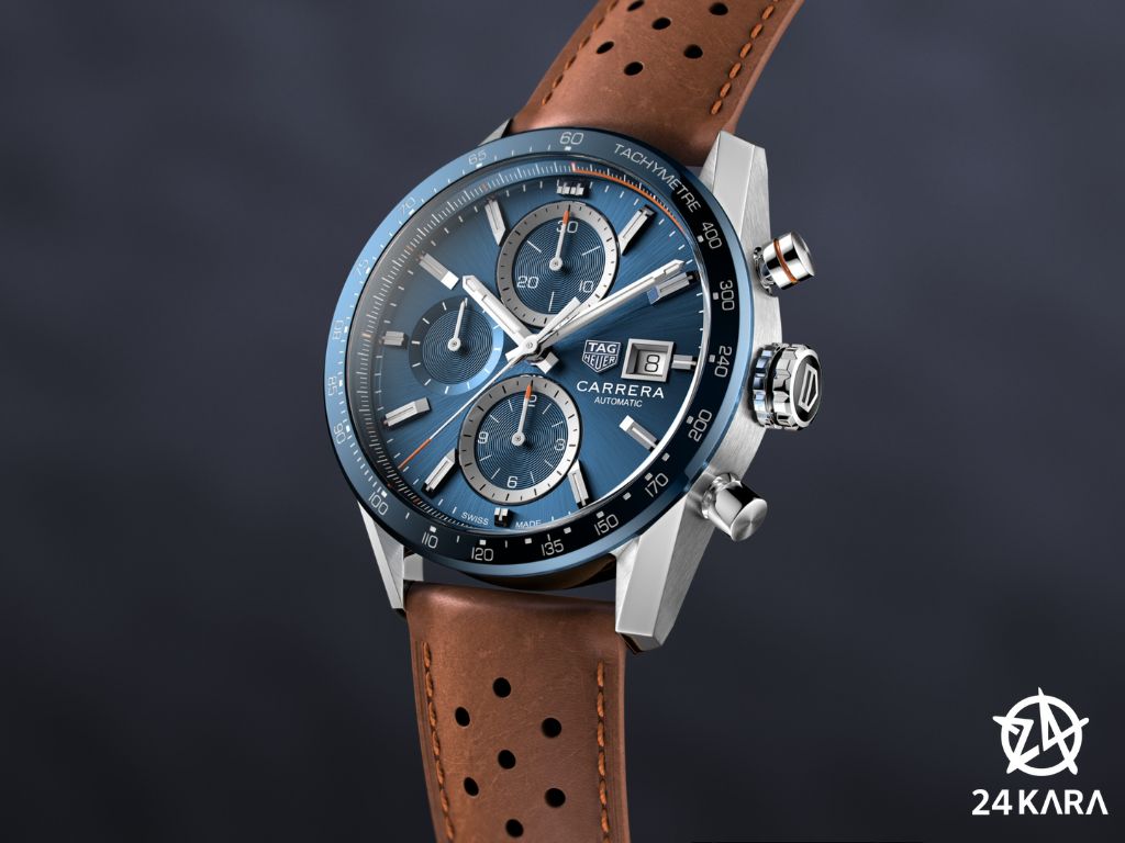 Review Tag Heuer Carrera Chronograph Calibre 16 CBM2112.FC6455 41 Sunray Blue Ceramic Racing