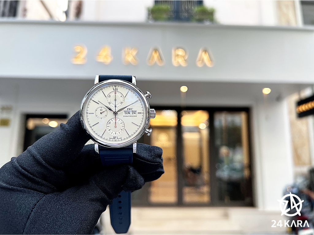 Review IWC Portofino Chronograph IW391027 Mặt Số Mạ Bạc 42