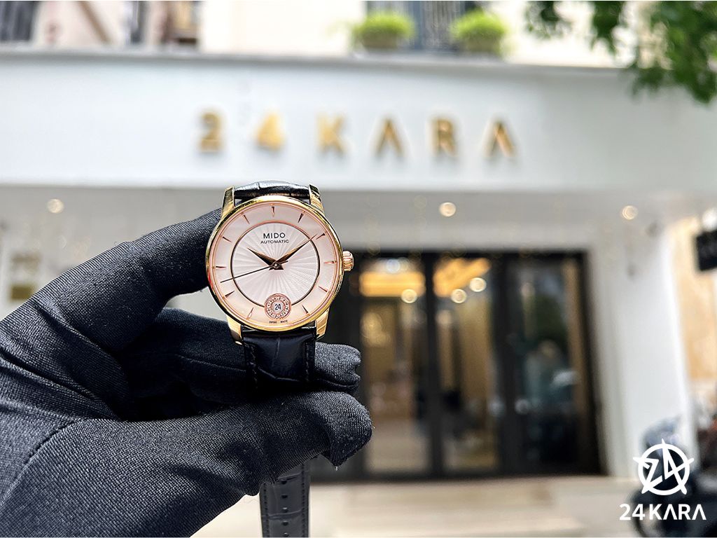 Review chi tiết Mido Baroncelli Automatic M007.207.36.036.00 Kim cương