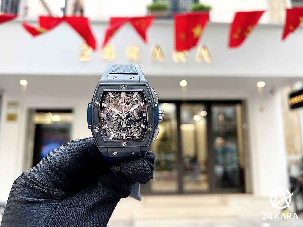 Review chi tiết đồng hồ Hublot Spirit of Big Bang Ceramic Blue 641.CI.7170.LR