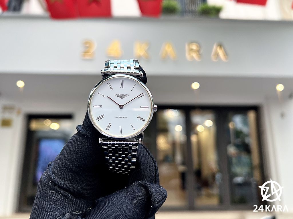 Review chi tiết đồng hồ Longines La Grande Classique L4.908.4.11.6 Cọc số la mã mặt trắng