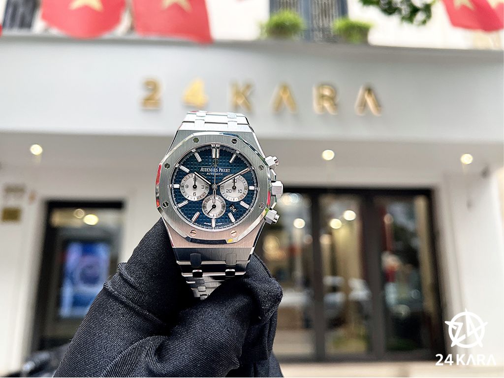 Review chi tiết đồng hồ Audemars Piguet Royal Oak Chronograph Steel Blue Dial 26331ST.00.1220ST.01