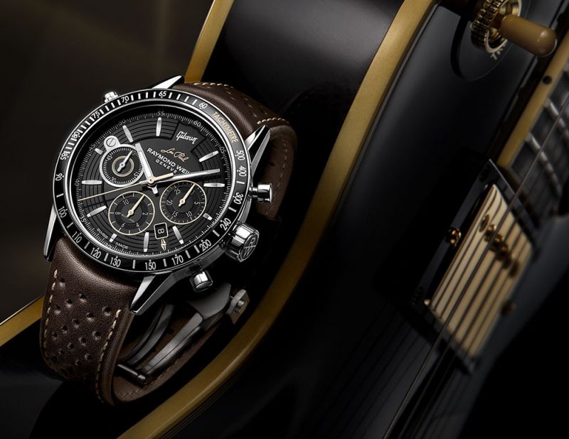 Trên tay mẫu đồng hồ Raymond Weil Freelancer Chronograph Gibson Les Paul