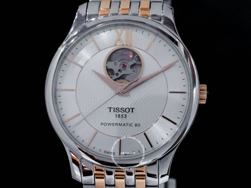Ảnh đẹp Đồng hồ Tissot Tradition Powermatic 80 Open Heart T063.907.22.038.00