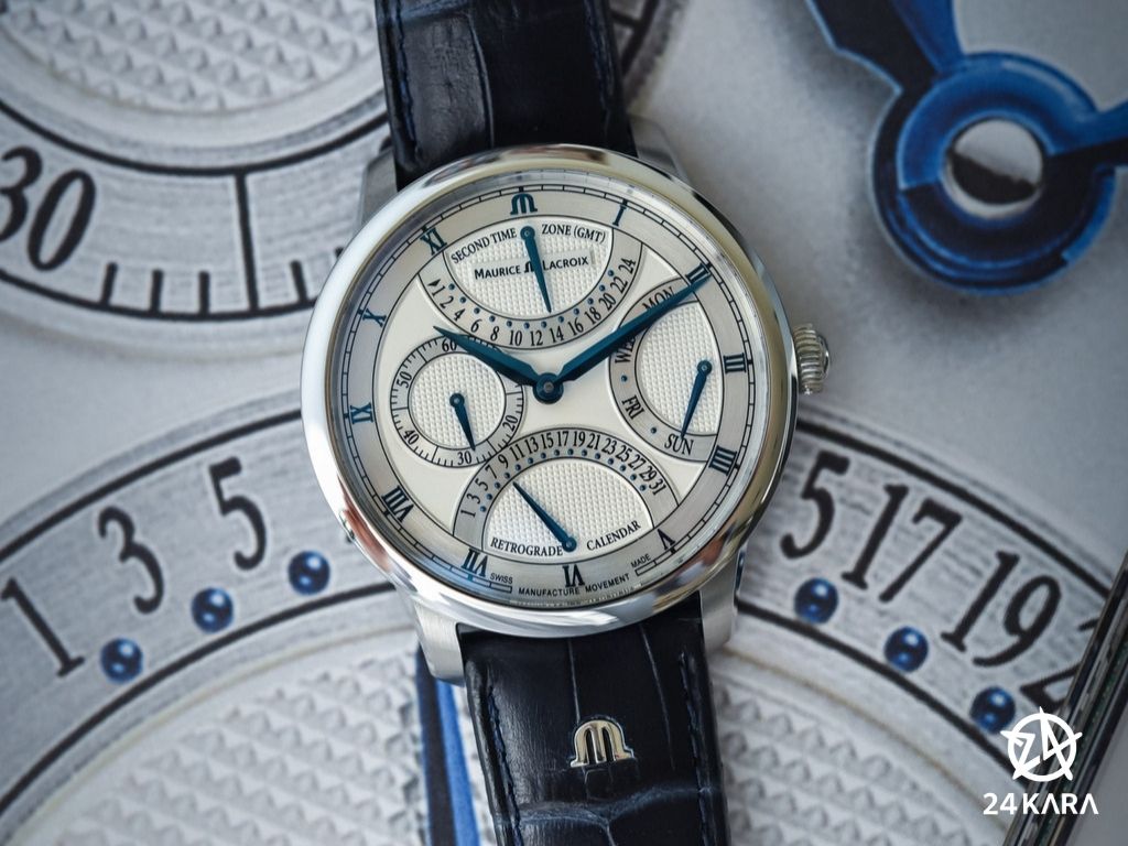 Ba chỉ báo ngược dòng trên một chiếc đồng hồ - Maurice Lacroix đã làm được điều đó với Masterpiece Triple Retrograde MP6538-SS001-110-1
