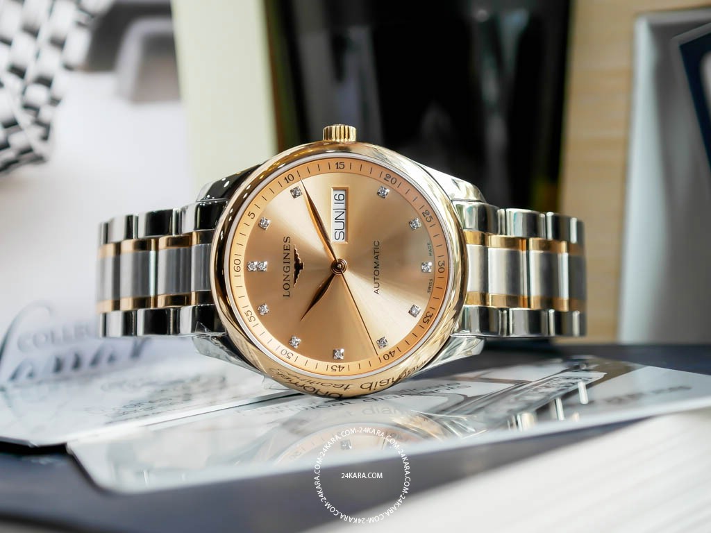 Sức hút của kim cương và vàng 18K trong những mẫu đồng hồ Longines Master 38.5mm