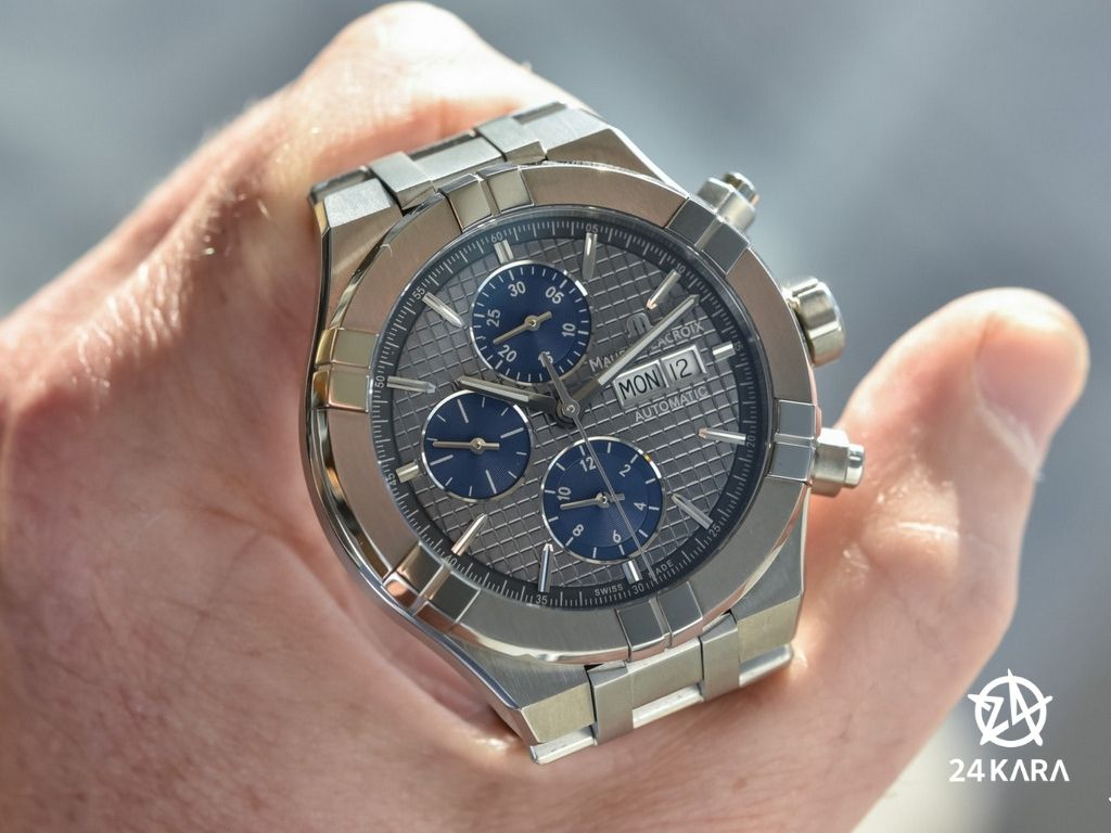 Giới thiệu đồng hồ Maurice Lacroix Aikon Automatic Chronograph Titanium AI6038-TT032-330-1 mới