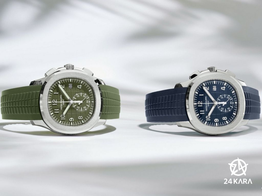 Giới thiệu bộ đôi đồng hồ Patek Philippe Aquanaut Chronograph 5968G phiên bản vàng trắng mới