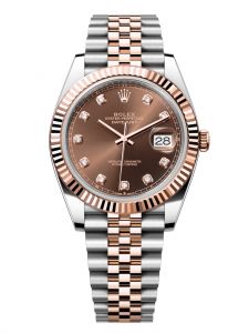Đồng hồ Rolex Datejust M126331-0004 Oystersteel và vàng Everose, mặt số chocolate kim cương